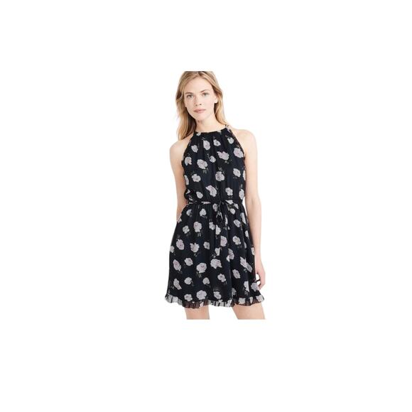 Abercrombie Fitch Dress Floral Print Fit & Flare Ruffled Hem Small - Picture 1 of 9